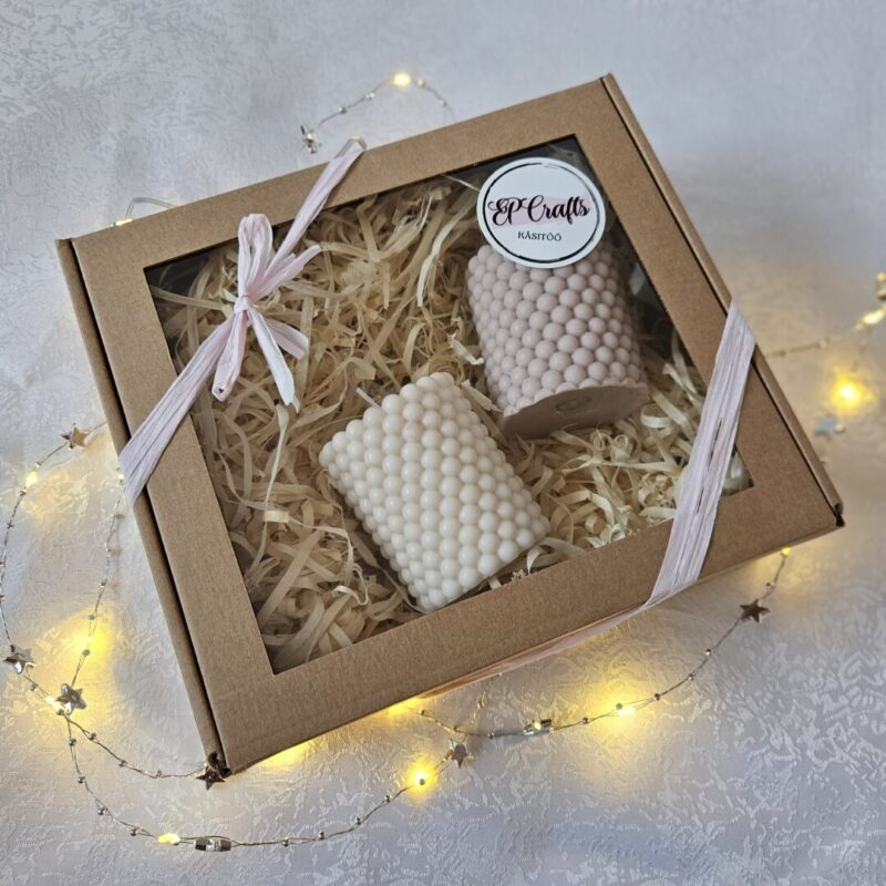 EP Crafts kinkekarp kahe käsitööküünlaga