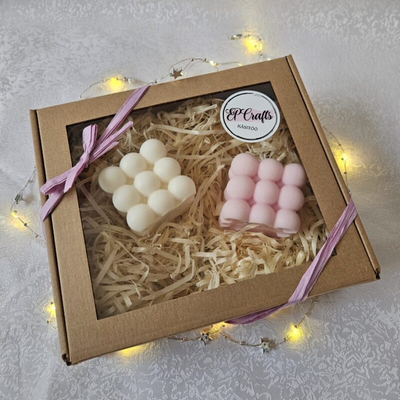 EP Crafts kinkekarp kahe käsitööküünlaga