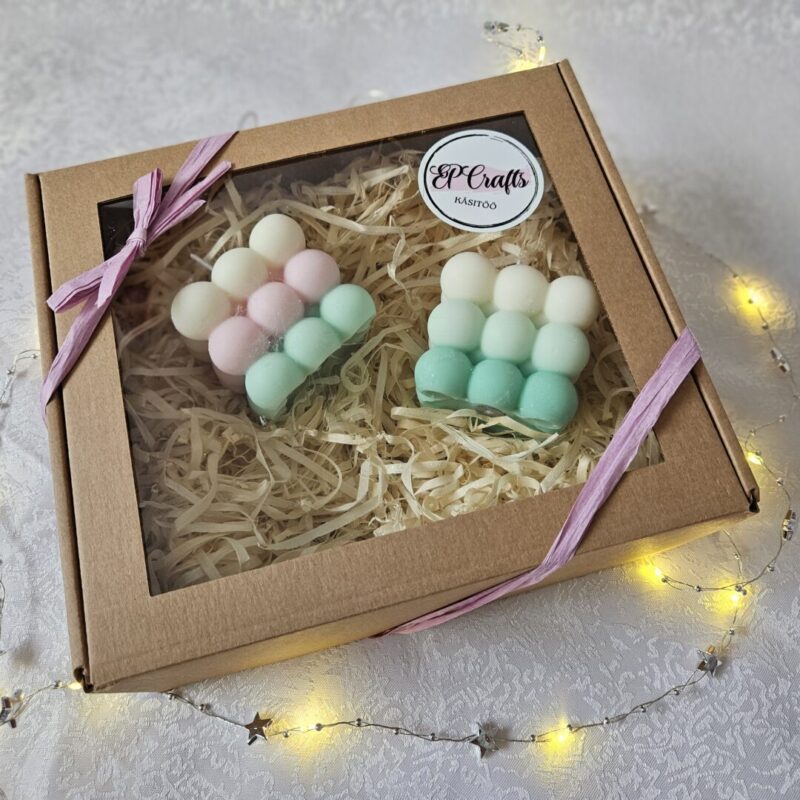 EP Crafts kinkekarp kahe käsitööküünlaga