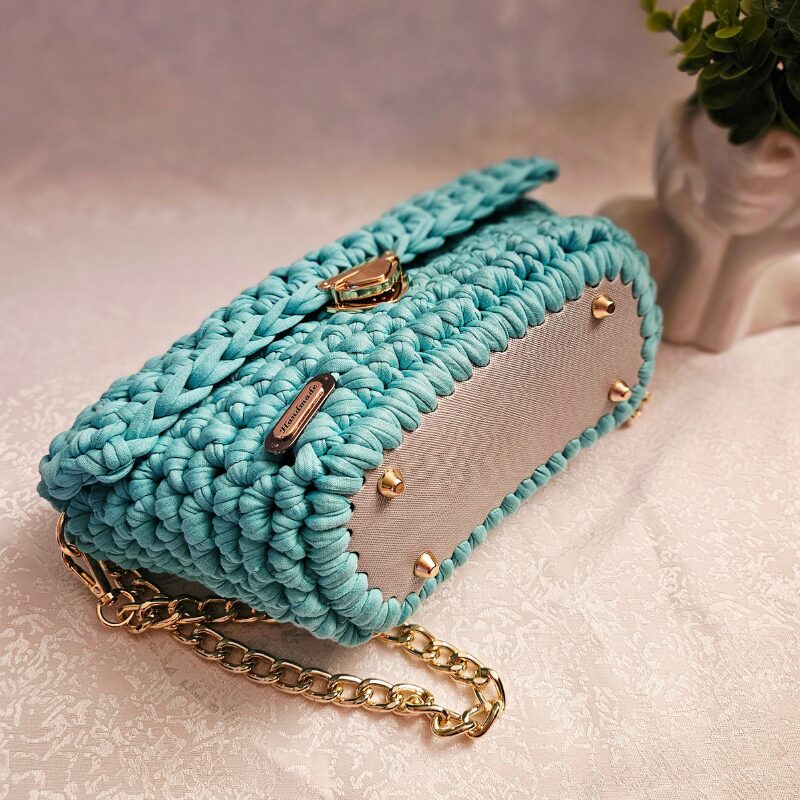 Heegeldatud käekott, korallroheline - Image 2